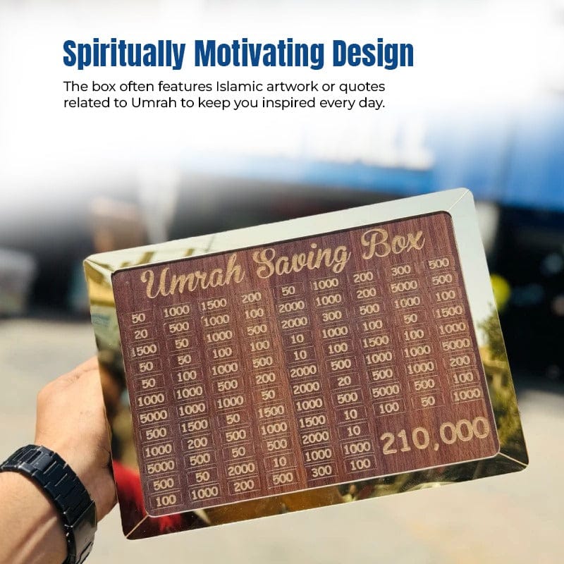 Umrah Saving Box - Save 210,000 for Umrah | Smart Money Saving Box